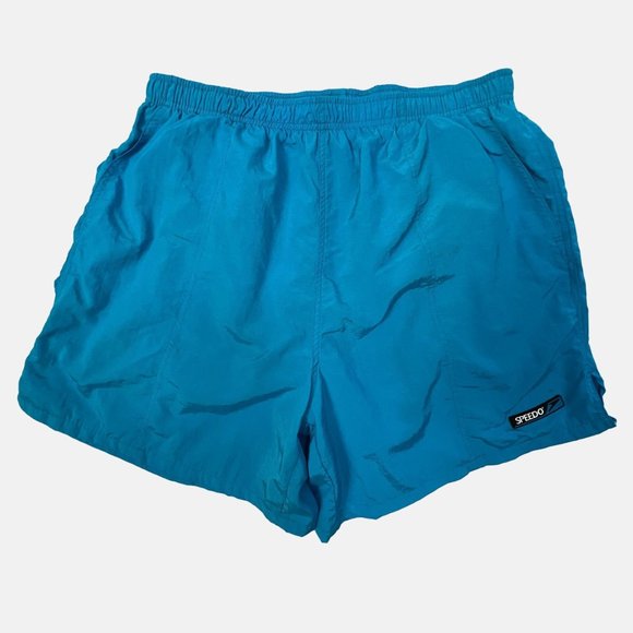 Speedo Other - Vintage Speedo Swim Trunks Lined High Waist Drawstring Pockets Blue Mens XL